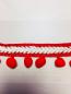 Preview: Pompon Borte - Fischgrät - rotorange/natur